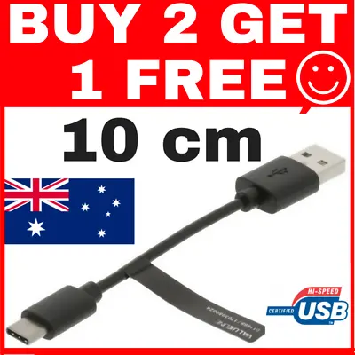 Short 10cm Type C To USB Type A USB-C Male Data Cable Samsung S8 S9 SMALL • $4.25