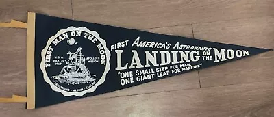 Pennant NASA Apollo 11 Moon Landing Vintage Original Old Stock 1969 #A Felt • $87.25