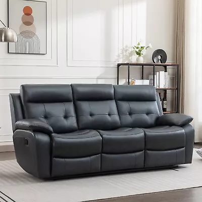 3-Seater Genuine Leather Manual Reclining Sofafor Living RoomRecreation Room • $1299