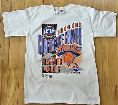 Vintage NEW YORK KNICKS 1994 East Champions Starter Shirt Size M Never Worn Tag • $119.95