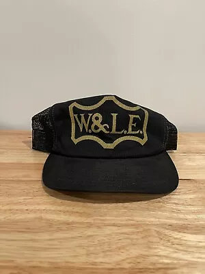 W. & L. E. GURLEY TROY NY USA Vintage Snapback Hat Cap 70s 80s W&LE Black Gold • $25.49