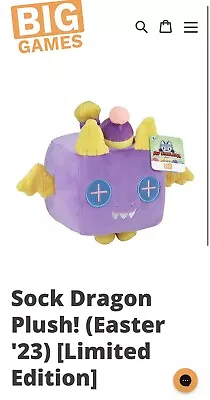 PET SIMULATOR X Easter ‘23 Sock Dragon Plush [Limited Edition] W/Code - PREORDER • $100