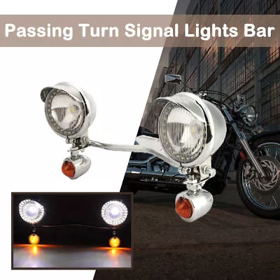 $95.99 • Buy Passing Turn Signals Spotlight Light Bar For Yamaha V-Star Vstar XVS 1100 Custom