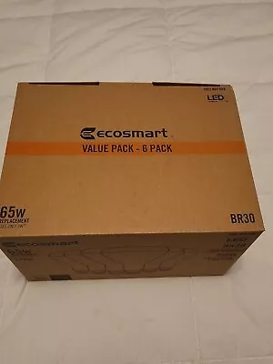 Ecosmart LED BR30 2700K Flood Soft White 6 Pk NEW 65 Wt Eq. 9W Bulbs 1002965689 • $20