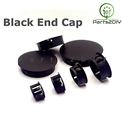 Round End Caps Hole Plugs Plastic Blanking Masking Finishing Inserts BLACK UK • £3.04