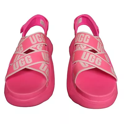 UGG Women LA Cloud Sandal Wildflower Hot Pink 1110090 Logo Brand New Box Size 6 • $39.97