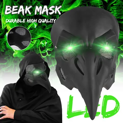 Men Plague Doctor Mask Bird Long Nose Beak Latex Steampunk Halloween Cosplay • $19.90
