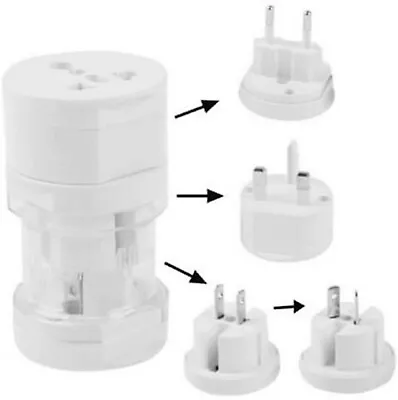 UK Travel Adapter 3 Pin EU US AU To UK Tourist Adaptor Power Plug Universal • £4.59