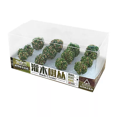 12pcs Simulation Bush Tree Model Miniature Scene For 1:35/1:48/1:72/1:87 Scale F • £9.22