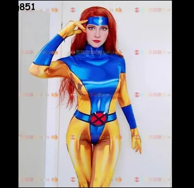 X-men Jean Grey Cosplay Role Costume One-piece Jumpsuit Bodysuit Adult & Kids • $51.11