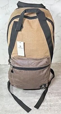 Volcom On The Go Canvas Backpack School Travel New Size 17x12x5 • $39.95