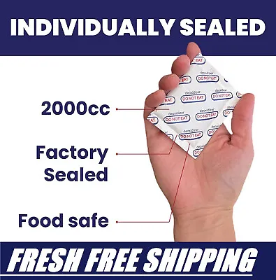 (5 PACK) USA 2000cc Individually Sealed Oxygen Absorber Food Grade Non-Toxic • $12.94