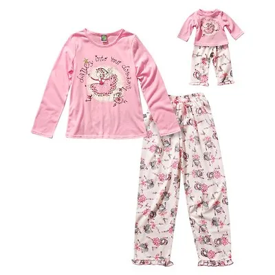 Dollie Me Girl 14 And 18  Doll Matching Pink Dance Pajama Outfit American Girls  • $22.99