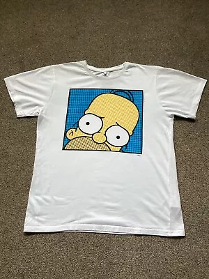 Mens Homer The Simpsons T.M. T-shirt. White. Medium. 20th Century Fox. • £0.99