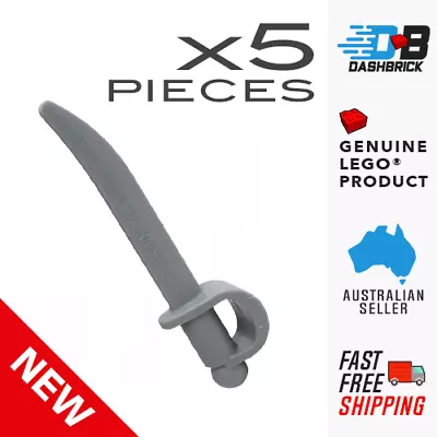 5 X Genuine LEGO® Minifigure Weapons - Pirate Sword Cutlass [2530] NEW • $5.90