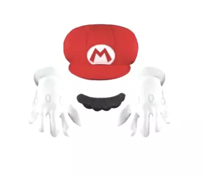 Mario Accessory Kit Kids One Size Fits Most Glove Hat Mustache NEW Disguise • $24.99