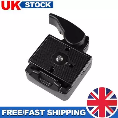 323 Quick Release Plate Clamp Adapter For Manfrotto 200PL-14 Camera Tripod • £8.29
