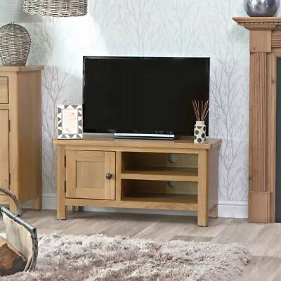£129 • Buy Dovedale Oak Standard TV Unit / Rustic Solid Media Stand / Wooden Cabinet