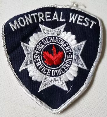 Vintage Patch MONTREAL WEST Fire Dept Service D'Incendie • $14.46