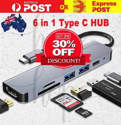 $58.85 • Buy 6in1/8in1/11in1 USB-C Type C Hub HDMI USB 3.0 HUB Adapter For MacBook Pro IPad