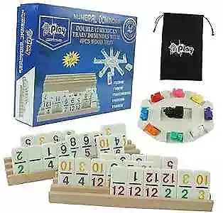  Mexican Train Dominoes Set With Numbers - Double 12 Colored Number Dominoes -  • $44.04
