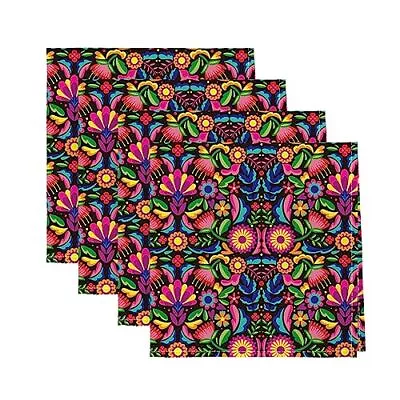  Mexico ClothNapkin 18x18 18 X 18  Napkins Set Of 4 Cinco De Mayo Pattern • $21.21