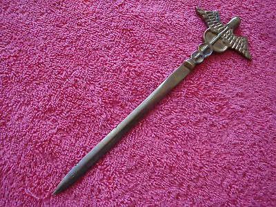 Brass Medical Caduceus Letter Opener - 7 3/16  • $19.53