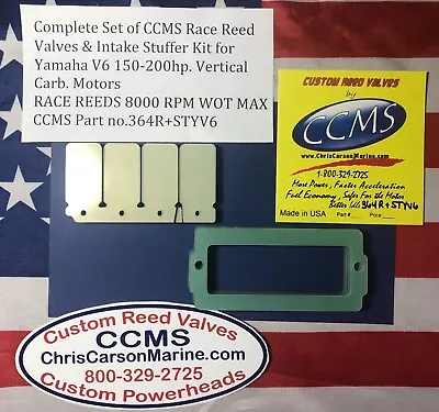 CCMS Yamaha Race Outboard Reed Valve & Intake Stuffer Kit 150-200hp Carb. • $195