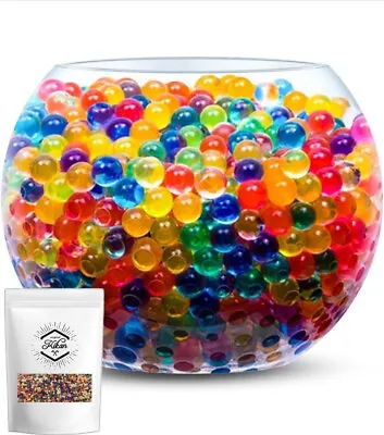 10000 Multicolour Water Beads Gel Balls Crystal Vase Filler Floating Candle Aqua • £3.99