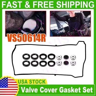 VISVIC VS50614R Valve Cover Gasket For Acura RSX Honda Civic K20A3 K20Z1 K20Z3 • $16.98