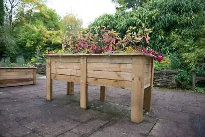 Wooden Garden Planter Deep Raised Vegetable Flower Trough 1 X 0.7m Or 1.8 X 0.7m • £104.99