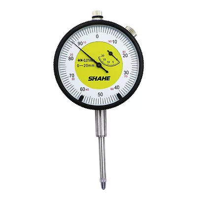 SHAHE 0-20mm 0.01mm Dial Indicator Metric Dial Gauge Analog Travel Indicator • $43.59