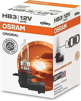 Osram HB3 (9005) Original Standard Replacement Bulb 12V 60W P20d 9005-01B • $12.62