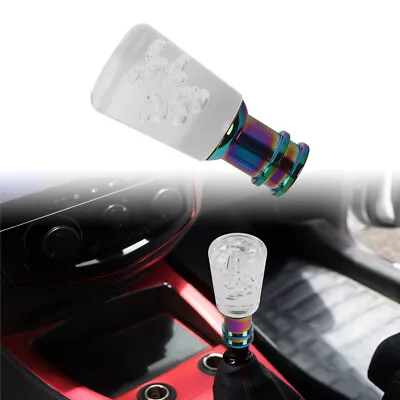 JDM Clear Crystal Transparent Bubble Manual Stick Gear Shift Knob Shifter • $16.88