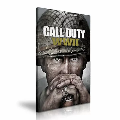 Call Of Duty WWII Poster Picture Print Modern Canvas Art ~ 5 Sizes To Choose • £19.99