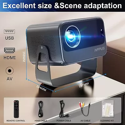  4K Projector 30000 Lumens 1080P 3D LED Mini WiFi Video Home Theater Cinema • $89.99