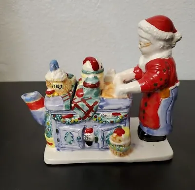 Vintage Cardinal Tee Nee Tea Pot Mrs Claus Baking Christmas Cookies Figurine *** • $11