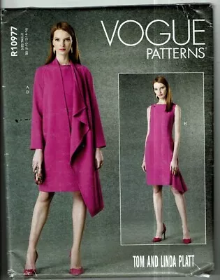 Vogue #R10977 Tom And Linda Platt Jacket And Dress Pattern Size: 8-16 UC • $12.99