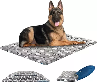 KROSER 24 /30 /36 /42 /48  Dog Bed Reversible Mat (Warm & Cool) Stylish Crate Ma • $78.95
