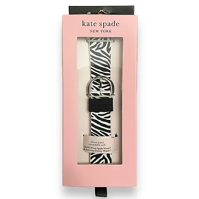 Kate Spade NY White Black Zebra 38mm/40mm/41mm Band Apple & Samsung Galaxy Watch • $40.68