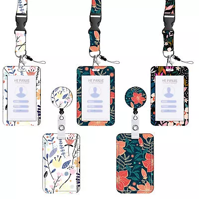 Id Badge Holder Adjustable Decorative Floral Vintage Badge Reel Name Tag Holder • $27.99