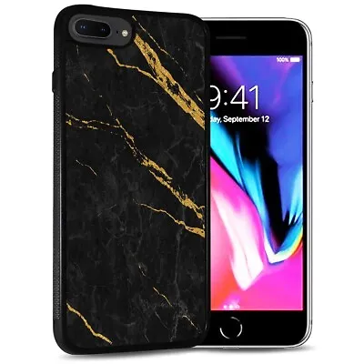 $9.99 • Buy ( For IPhone 6 / 6S ) Back Case Cover AJ12509 Black Marble