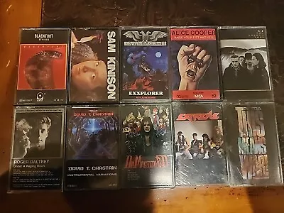 Cassettes Lot Of 10 Petra U2 Extreme Mastermind Exxplorer Cooper Daltrey Blackfo • $25