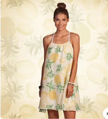 Island Company Linen Pineapple 'Lono' Dress - Size Extra Small • $28.95