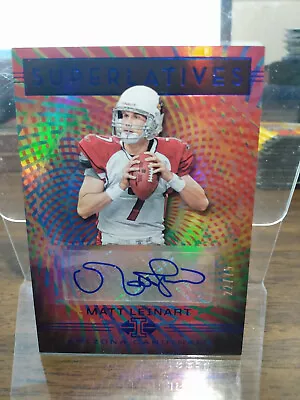 2020 Panini Illusions Superlatives Auto MATT LEINART 22/75 CARDINALS USC Heisman • $14.96