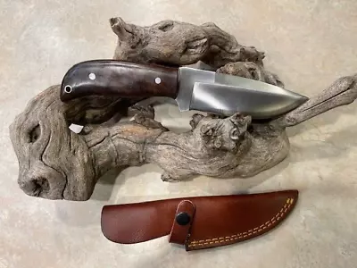 HANDMADE D2 STAINLESS TOOL STEEL FULL TANG FIELD/HUNTING KNIFE W WOOD STOCKS • $27