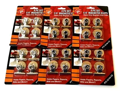 24 Ptc Magnetic Spring Grip Clips Refrigerator Magnets Clamps Storage Clip Board • $15.99