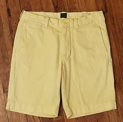 J. Crew Men's Yellow Stanton Chino Shorts 30 EUC Garment Dye Classic Fit • $8.99