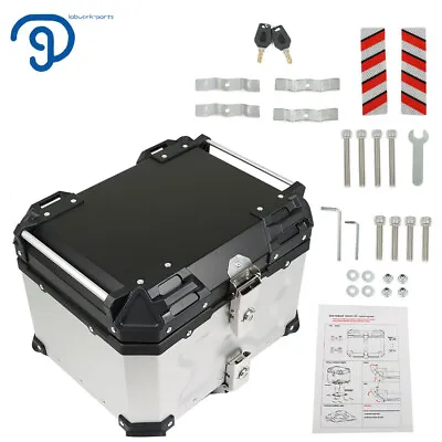 45L Motorcycle Aluminum Trunk Rear Top Case Luggage Tour Tail Tool Box Storage • $104.50