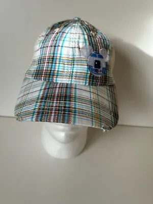 Plaid Adjustable Snapback Baseball Hat Embroidered R2D2 W/ Mickey Ears (3) • $10.99